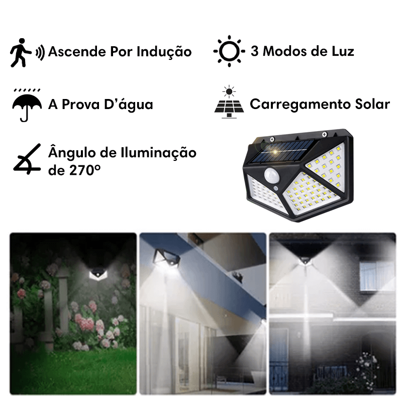 Luminária Solar Led com Sensor